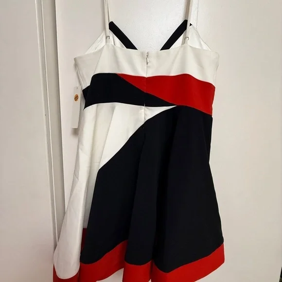 NWT | JAYGODFREY Red, Black and White Cocktail Mini Dress Size 8 - Picture 6 of 6